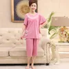 Women's Sleepwear Arrival Female Pajamas Set Summer Women Modal Flower Pyjamas Loose Nightwear Home Clothing M-4XL