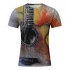 Men's T Shirts Men Slim Casual 3D Printed Fashion Round Neck Shirt Top Short Sleeve Blouse 2xlt For