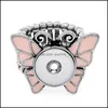 CAR DVR CLUSTER RINGS 10 Styles Snap Rhinestone Vintage Butterfly Flower Ring DIY 12 Button Justerbar Stretch ELASTISK BAND DROPLEVERING JEW DHHLY