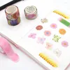Presentförpackning 200st/rulla blommor Kronblad Washi Tape Scrapbooking Decorative Adhesive Tapes Paper Stationery Sticker