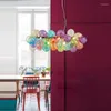 Ljuskronor G9 ledde postmodern färgad glasbubbla ljuskrona belysning Lyster Suspension Lumtaire Lampen för matsal