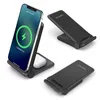 2 I 1 Qi Wireless Charger Stand för iPhone 12 14 XS Max AirPods Pro Foldbar 15W Fast Charging Station Fit Samsung S23 S22 Bubs Xiaomi Smartphone