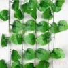 Flores decorativas Folhas artificiais de hera verde de 230 cm de comprimento videira folhagem falsa Diy Home Garden Wedding Decoration