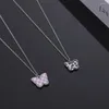 Pendentif Colliers Brillant Zircon Papillon Collier Dames Exquis Simple Clavicule Chaîne Ami Anniversaire Cadeau Bijoux Anniversaire