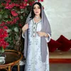 Ubranie etniczne Wepbel Arab Arab Abaya Maxi Dress for Women Islamic Srain