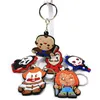 PVC Keychains Pingente Halloween Party Decoration Skull Key Ring Bag Acessórios para Kid Toy Gift