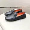 Erkekler Tasarım Elbise Günlük Fasulye Ayakkabı Loafer Siyah Orijinal Deri Loafers Düz Düğün Ayakkabıları Oxfords Açık Dış Mekan Yürüyüşü 38-45Box