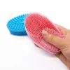 Silikon Body Brush Baby Shower Sponge Dry Massager Bath Handduk för Body Bast Silicone Body Scrubber Back Scrubber SS0301