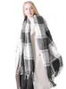 Écharpes Femmes Écharpe Automne Et Hiver Style British College Garçons Filles Couples Plaid Climatisation Châle