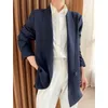 LongSleeved Suit Collar Jacket Temperament Highgrad Vinäger Acid Real Silk Satin Loose Simple Goddess Fan Top 230301