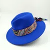 Berets Fashion Ribbon Akcesoria Fedoras Kapelusz dla kobiet i mężczyzn Autumn Panama Jazz Cap Cap Style Elegancki retro Fedora Wide Brim