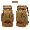 Backpack 80L Waterproof Molle Camo Tactical Backpack Military Army Hiking Camping Backpack Travel Rucksack Outdoor Sports Climbing206J