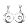 자동차 DVR 매력 Noosa Snap Button Earring Crystal Stud Earring Eor Jewelry DIY 18mm 버튼 여성을위한 간단한 배달 DH4FE