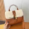 Bags Shoulder Designer with Letters Old Flower Women's Totes Handbag CrossBody Cosmetic Bag Phone Wallets Purses Brown Luxury top quality Leather chain bag