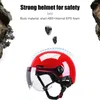 Motorcykelhjältar Vuxna Electric Vehicle Helmet With Vent Moto Bike Crash Hat Avtagbar spegel Scooter Safety Washable Riding Crashhat