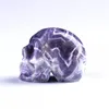 Dekorativa figurer Mokagy 2 tum naturlig dröm Amethyst Quartz Crystal Skulls Small Sculpture 1 st