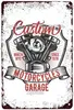 Muscle Car art peinture Plaque en métal Plaque Vintage Plaque en étain Décoration murale pour Garage Club Plaque Artisanat Ride Biker Affiche personnalisée Moto Taille 30X20CM w02