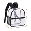 Mochila transparente de PVC Outdoor portátil de grande capacidade Bolsa de estudante simples 230301