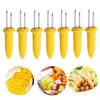 Stainless Steel Corn BBQ Tools Creative Corn-shaped barbecue fork Double-Fork Corn Grill Forks Outdoor barbecue-tools fruit-fork T9I002243