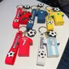 Anime Soccer Star Peripheral Characters Figures KeyRing Cute Keyschain Jersey Cartoon Bag Charms Decorations