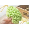 Herramientas de baño Accesorios Honeycomb Ball Esponja Limpieza Malla Cepillos Esponjas Cuerpo Wisp Natural Cepillo seco Exfoliación Aplicador Drop Dhuni