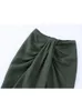 TRAF Knot Long Skirt Women High Waist Split Pencil Sets Streetwear Pleated Summer s Woman Elegant Midi s 230301