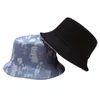 Basker jean denim hink hatt kvinna visorer kvinnlig panama 2023 fiske koreanska kvinnor damer män harjuku hattar sommardesigner vintage mössa