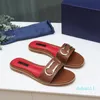 2023-sandals women slippers Europe and America designer buckle sandal fashion brand Genuine Leather Rubber slide beach comfortable