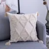Dishiondecorative Pillow Простая квадратная кисточка в европейском стиле диван подушка INS Cushion Retro Style Throw Delow Home Decorative Coush Coash без ядра 230301
