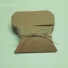 Enveloppe cadeau 50pieces Kraft Paper Pillow Box Boîte en carton de petite taille Sacs Box Candy 1