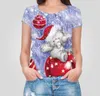 Koszulki damskie 2023 Koszulka damska letnia moda modna odzież 3D druk kwiecisty luźne swobodne handel zagraniczną krótkimi rękawami