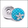 car dvr Charms Rhinestone Starfish Painting Scale Snap Button Heart Jewelry Findings 18Mm Metal Snaps Buttons Diy Bracelet Jewellery Wholesa Dhkgs