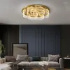 Plafondlampen dineren woonkamer led lamp creatief ronde lichtgeleider armaturen studie slaapkamer indoor goud postmodern paneel