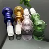 Cuiseur direct de calebasse colorée Bongs en verre Brûleur à mazout Pipe à eau en verre Plates-formes pétrolières Plates-formes pour fumer