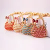 Porte-clés créatif 4 couleurs mignon strass dames sac à main forme porte-clés sac accessoires pendentif en métal petit cadeau cadeau