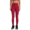 2023 tessuto Lycra tinta unita pantaloni da yoga da donna vita alta sport abbigliamento da palestra leggings elastici Fitness Lady pantaloni sportivi all'aria aperta leggings L362