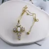 Choker EDOTHALIA Shell Pearl Jesus Cross Pendant Necklace Prayer Shiny Cubic Zircon Women Men Chain SN0009