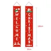 Christmas Decorations Merry Banners Front Door Welcome Porch Red Sign Hanging Xmas For Home Wall Indoor