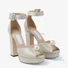 Sommer Sandalen Schuhe für Frauen Wildleder Plateaupumps mit Perlendetails Peep Toe High Heels Dame Kleid Party Hochzeit EU35-42