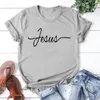 T-shirts pour femmes T-shirt religieux Chemise mignonne Faith Tee Christian Inspirational Love Of Jesus Vêtements Cadeau pour l'église