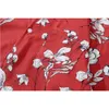 Men's Casual Shirts Dark Red Shirts for New Year Button Up Floral Printed Man Blouse Male Top Z0224