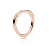 Nieuwe prinsesring Rose Gold White Copper Couple Rings Fashion Personality Sieraden