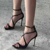 Klänning AllMatch Woman Sandals Square Solid Color Buckle Strap High Heels Ladies Thin Belt Open Toe Shoes Night Club Party SandalSl230301