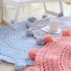 Decken Pucken Baby born INS-Stil handgewebte Ballmatte Erkerfenster gestrickte Wolldecke Schieß-Requisiten Raumdekoration Haushaltsbettwäsche 230301
