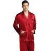 Men's Sleepwear Mens Silk Satin Pajamas Pyjamas Set Sleepwear Set Loungewear U.S. S M L XL XXL XXXL 4XL__Fits All Seasons 230301