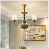 Chandeliers French Ceramic Chandelier Living Room Dining Bedroom Lamp Classical Modern Warm Creative Atmosphere Led