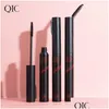 Mascara QIC Slender Hold Makeup Waterdicht Zwarte Mascaras voor oog -persistente frangibele krullende fijne borstels Hoofdband kam 2,5 mm met B DH8DI