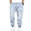 Men's Jeans Great Men Pockets Hip-hop Style Wear-resistant All Match Spring Pants Simple