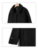 Women's Wool Blends Women's Coat Winter Korean Fashion Long ed Thickened Woolen for Women Black Harajuku 230228