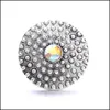 car dvr Other Rhinestone Snap Button Jewelry Components Sier Retro 18Mm Metal Snaps Buttons Fit Bracelet Bangle Noosa B1220 Drop Delivery Fin Dhvwc